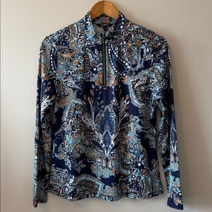 Acegolf’s Paisley Sweater - Blue and Orange